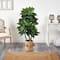 5ft. Bird Nest Artificial Tree in Handmade Natural Jute Planter with Tassels UV Resistant (Indoor/Outdoor)